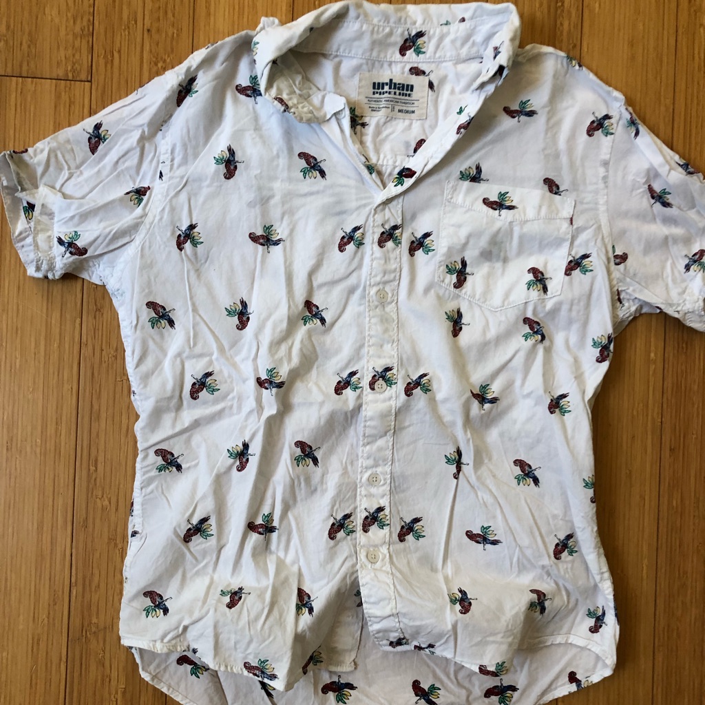 Mens M Urban Pipeline Parrot Shirt